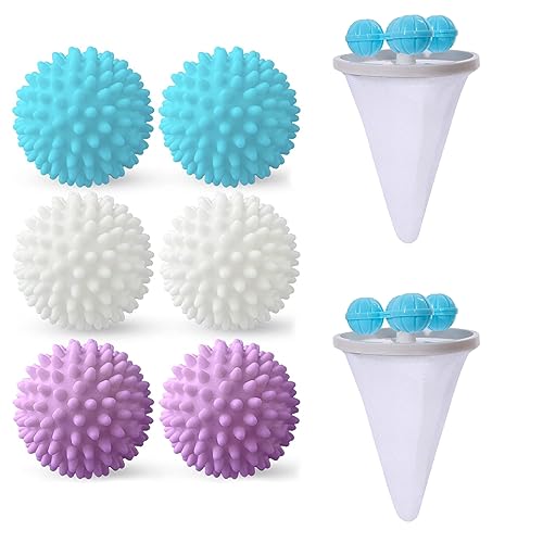 8PCS Bolas Para Lavadora, Bolas Secadora de Ropa Bola de Secadora Reutilizables Filtro de Pelo para El Hogar Bola de Limpieza de Ropa
