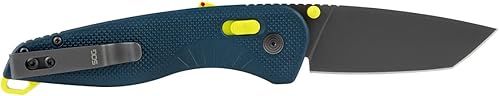 Miniatura 2 de SOG Aegis at Tanto Outdoor Pocket Folding Opening Knife, Ambidextrous at-XR Lock with Ergonomic Handle, Heat-Treated D2 Steel Blade, Built-in Blade