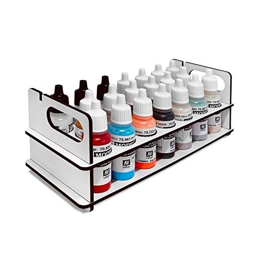 Paint Station para Pinturas Acrilicas Vallejo, Army Painter, Organizador Apilable de Botes 17/18 ml, para pintar Miniaturas, Warhammer, Warhammer 40K, Maquetas