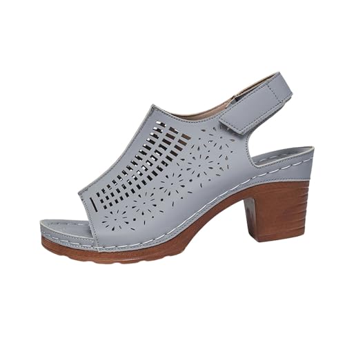 Sandales à talons creux grand choix de pointures pour femme au bout rond