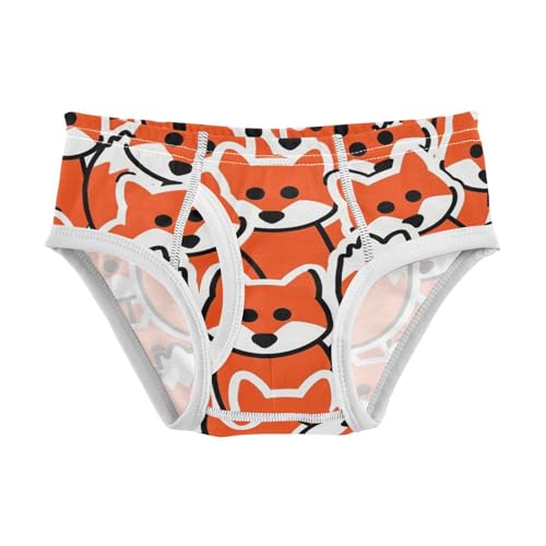 visesunny Boys Cotton Underwear Cute Seamless Fox Printed Toddler Soft Training Briefs Size 2T-8Y for Kids