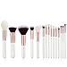 Jessup Brand 15pcs Pearl White/Rose Gold Makeup Brushes Make up Tool Kit Beauty Professional Eyeshadow Power Lipstick Blending Cheeck Cosmetic Brushes Set T220