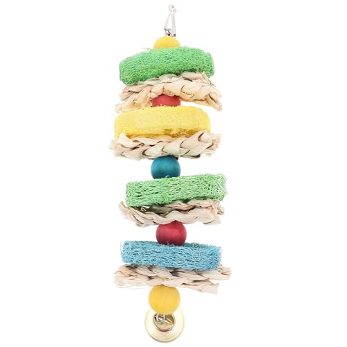 ARTSEWPLY 天然木製オウム噛むおもちゃ 鳥かご吊り下げスイング かじり木 ストレス解消シロハラインコ インコ用フォージングトイ 鮮やかな色