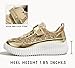 LUCKY STEP Children/Kids/Boys/Girl Glitter Comfort Casual School Low Top Sneaker Strap Athletic Tennis Running Shoes (Gold Glitter,Little Kids 12)