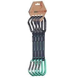 FIXE - Pack 4 Cintas Express Puput para Escalada e...: [Pack de 4 cintas express para escalada en pared] Incluye mosquetones Puput recto y curvo con cierre Keylock, diseño robusto y gran maniobrabilidad en todo tipo de rutas y equipamientos. [Mosquetones con Conical Nose y Snagfree] Facilitan un mosqueto...