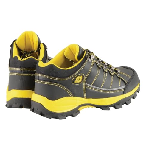 Image of Bazalt MBM9120 Men's Black and Yellow Water and Frost Proof Leather Outdoor Lace-Up Shoes Footwear, 7