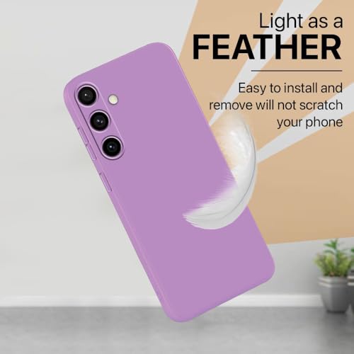 Image of Back Cover for Samsung Galaxy S24 FE 5G | Full Camera Protection | Premium Liquid Silicon Case | Flexible Bumper Case for Samsung Galaxy S24 FE 5G (Purple)