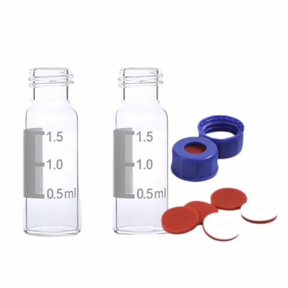 100 stücke Fläschchen 1,5 ml Mit 9mm Blau Offenen Kappe Probe Flasche for Experiment