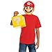 Disguise Men's Nintendo Super Mario Bros.Mario Adult Mask, Red/White/Brown, One Size