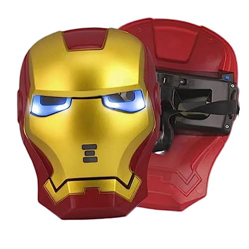 morningsilkwig 1Pcs Maschera Ironman Festa Supereroe Maschera per Vacanza Iron Man Action Costume Regalo (Rosso, S)