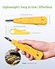 LEENUE Strumento di punzonatura Ethernet, punchdown Krone, per presa RJ45, Cat5/Cat6/Ca6A, cavo telefonico di rete RJ11, strumenti professionali per l'inserimento di terminali con gancio spelafili e