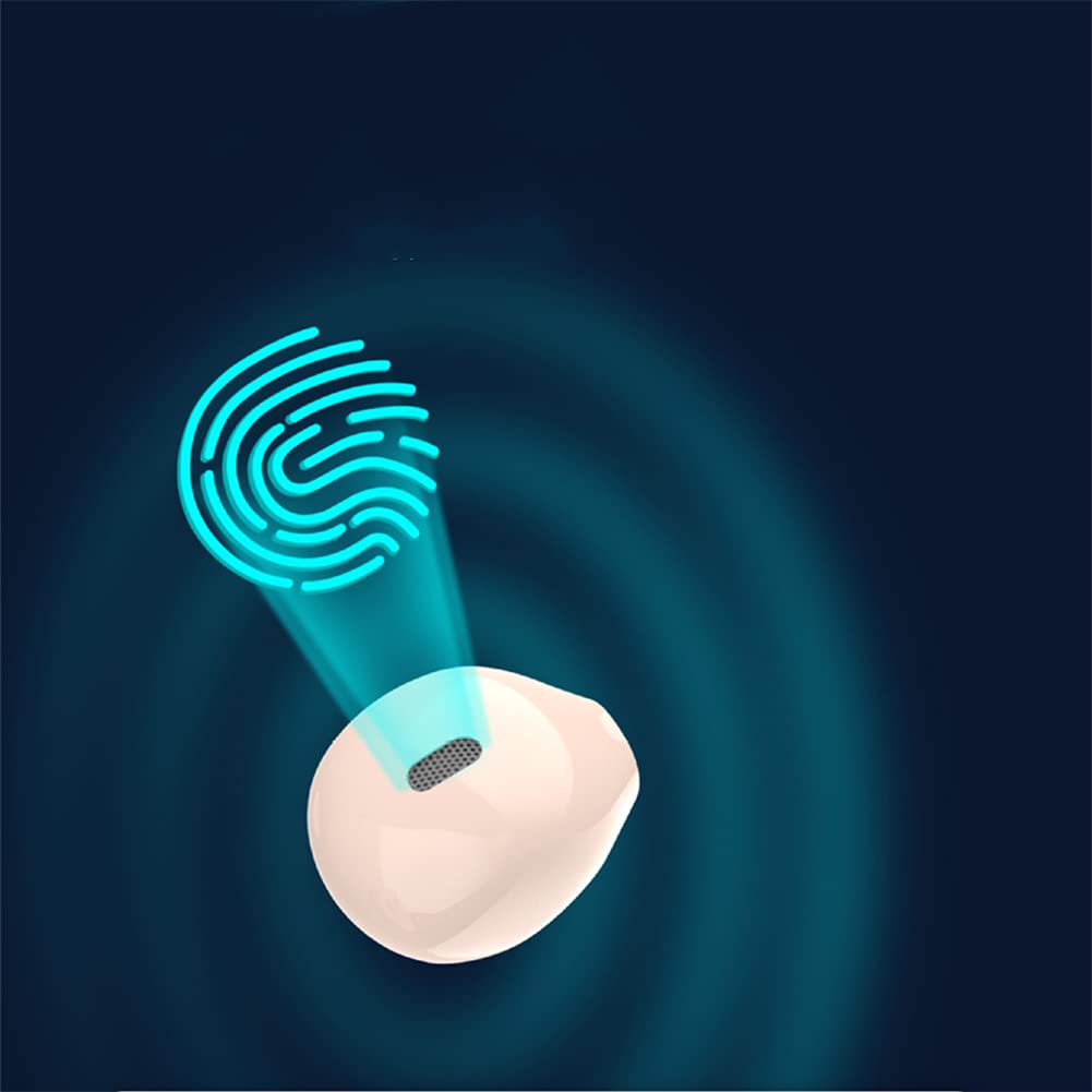Vero Auricolari Wireless, Cuffie Bluetooth in Auricolari in Esecuzione Dell'orecchio con Rumore Che Annulla Il Microfono, per Lavoro, Ufficio Domestico,Beige