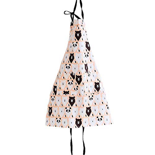 TREESTAR Apron Adjustable Fashion Polyester Kids Aprons with Pockets for Home Restaurant Garden Coffee House School (Pink)