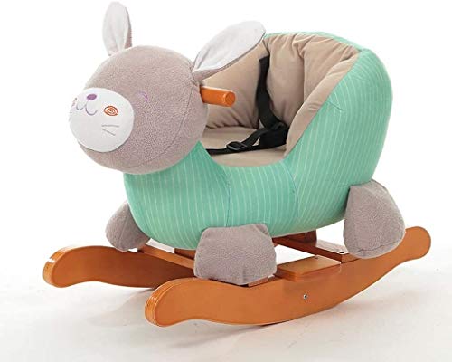 ZHANGYUEFEIFZ Schaukelpferd Plüsch Schaukeltier Pferd Rocking Horse Kinderstuhl Baby Musik Trojanspielzeug Geschenk…