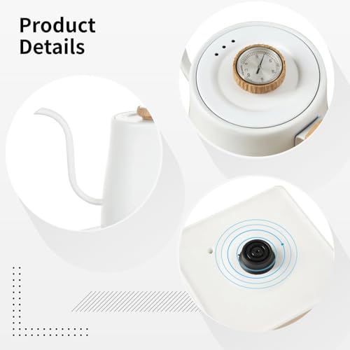 Tetera eléctrica cuello de cisne 800 ml, control temperatura miniatura 4