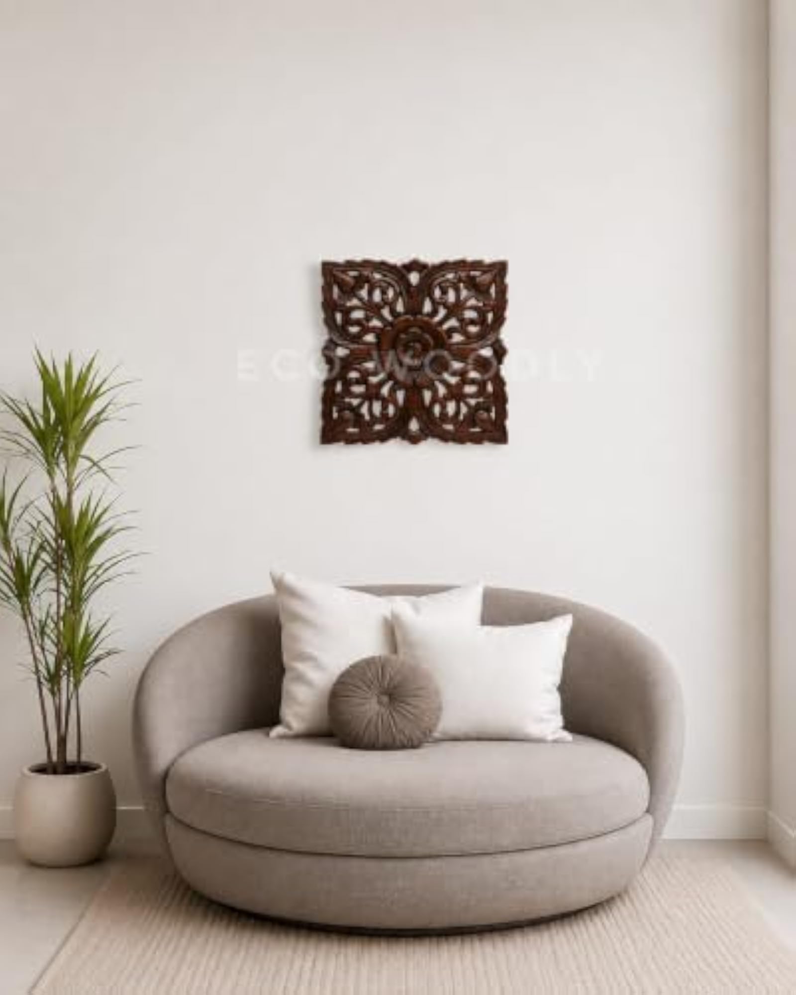 Decorative Floral Wooden Wall Panel for Home Decor