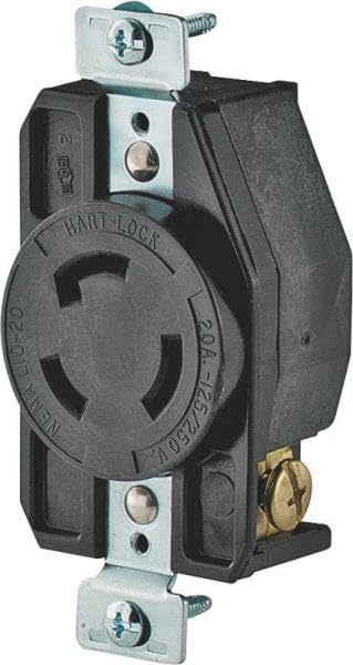 Replacement for Cooper Wiring Cwl1020R 3 Wire Locking Twist Receptacle 20 Amp 125/250V 6905202