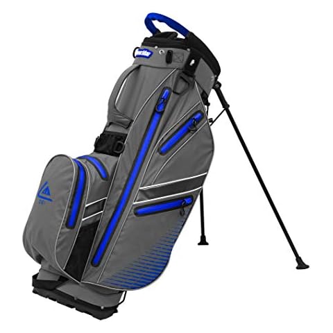 Longridge Waterproof Golf Stand Bag Grey/R_blue Cover