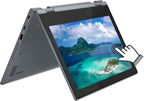 Lenovo Flex 3 11.6″ 2 in1 HD Touchscreen Chromebook, Intel Celeron N4020(Up to 2.8GHz), 4GB DDR4 RAM, 64GB eMMC + 128GB SD Card Storage Storage, Webcam, WiFi 5, USB-A&C, Long Battery Life, Chrome OS