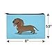 Dachshund Wiener Dog Cartoon Pencil Pen Organizer Zipper Pouch Case