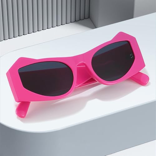 Nuances UV400 rétro œil de chat aux finitions géométriques et structure polygone premium - 3