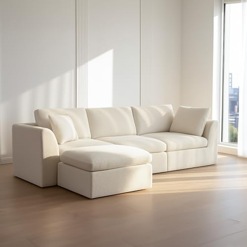 108.2" Cloud Couch for Living Room, Deep Seat Sectional Sofa