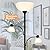 Luvkczc Floor Lamps for Living Room, 72" Tall Torchiere Floor Lamp with 8W Adjustable Reading Lights, Industrial Lamps for Living Room, Bedroom, Office, Black Tree Floor Lamp, 3 Bulbs Included