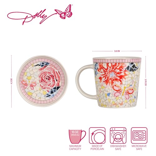 Set de 2 mugs con tapa Dolly Parton Mosaic miniatura 2