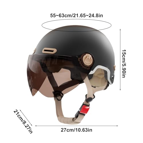 Casco de bicicleta para adultos con gafas para evitar el viento y visibilidad reflectante 5