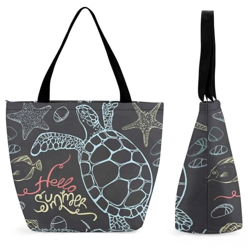 Sac de shopping pour voyage imprimé océan une invitation à l'évasion marine