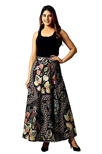 Image of Ravaiyaa - Attitude is everything Cotton Hand Block Floral Printed Wrap Around Women's Free Size Skirt Rapron