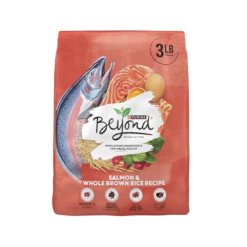 Image of Purina Beyond Natural Wholesome Ingredients for Whole Health Dry Cat Food Salmon and Whole Brown Rice Recipe - 3 lb. Bag