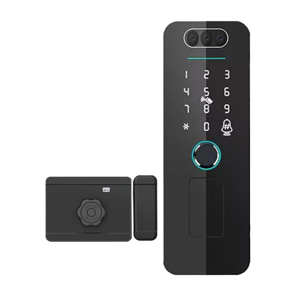 Serrure Connectée WiFi Tuya à Reconnaissance Faciale et RFID Étanche pour Entrée Sécurisée