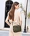 GLITZALL Multi Pockets Crossbody Bags for Women Small Top Handle Purse Satchel and Medium Pocketbooks with Soft Vegan Leather, Green