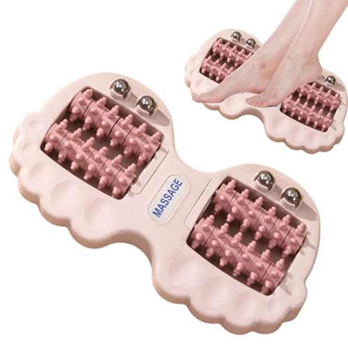 Pelota de masaje muscular para pies, rodillo masajeador de pies, rodillo de masaje de pies de doble punto de presión para adultos, mujeres y hombres, rodillos masajeadores de pies para pies