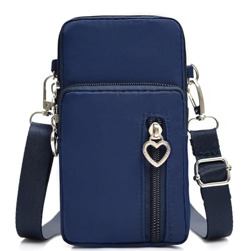 DuoLmi Umhängetasche Damen Klein, Crossbody Tasche für Damen, Nylon Handy Mini-Tasche Kleine Schultertasche Multifunktionale Handytasche, Handytasche zum Umhängen Damen