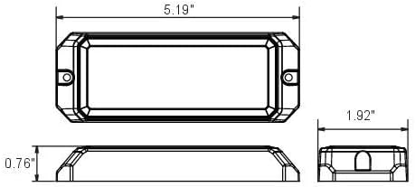 Miniatura 6 de Buyers Products 8891702 - Luz estroboscópica de 12 LED, ámbartransparente