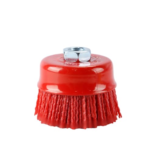 Hoite 2 Stück Drahtbürste, M14 Nylonbürstenbohrer, zum Entgraten, Entrosten und Entfernen von Farbe, Polieren und Reinigen von Metall