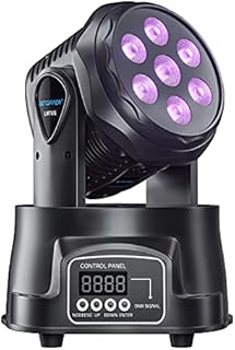 BETOPPER Stage Lights Mini Moving Heads 7x8W LED 9/14CH Disco Lights DJ Lights Dance Lights LED RGBW DMX512 Sound Activated High Energy Light for Party Wedding Club Bars Show