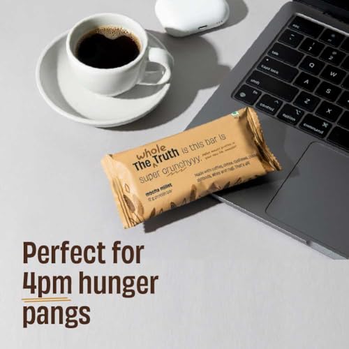 Image of The Whole Truth - Super Crunchy Mocha Millet Protein Bar 12G | Pack of 6 x 55g | Cleanest Snack Ever | No Refined Sugar | Real Coffee Real Cocoa | Perfect On the Go Snack