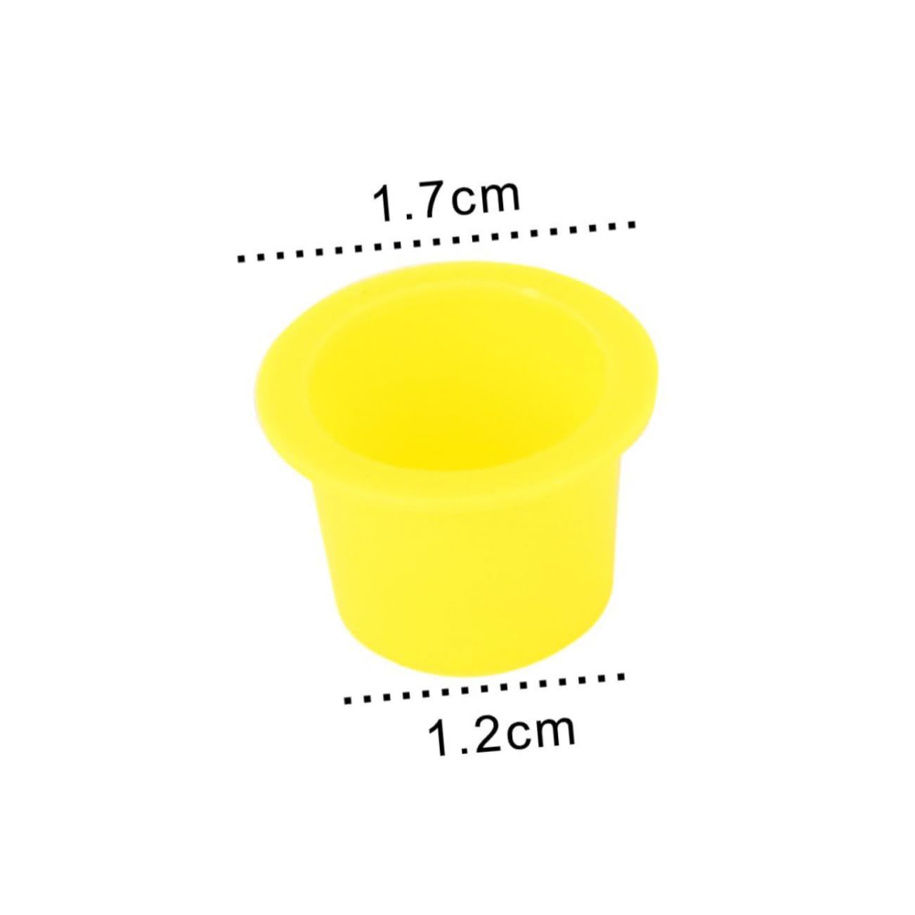 Gogogmee 100pcs Tattoo Ink Caps Cups Disposable Plastic Ink Cup for Semi Professional Artists