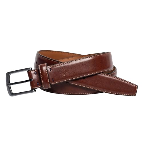 Vince Camuto Belts Men | Belt with Edge Stitch Detailing and a Nickle Finish Belt Buckle4