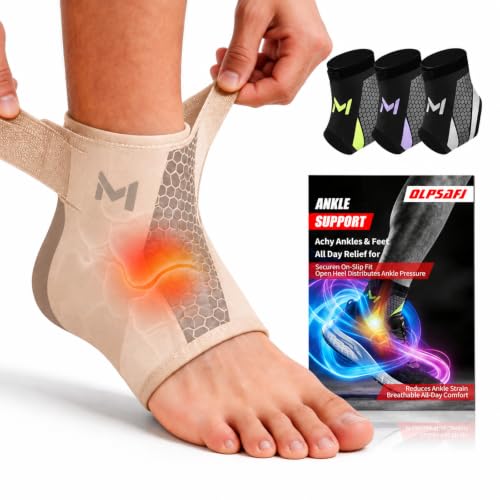 2-Pack Ankle Brace Pro Lace up Anklepro Support Women Men Bidirectional Motion Softball Ankles Sports Sock with Straps Lightweight Basketball Elastic Ankle Stabilizer for Sprained Injured Foot (Brown)