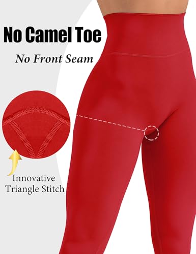 Olmlmt No Front Seam Workout Leggings for Women Tummy Control Butt Lifting Leggings Buttery Soft Gym Yoga Pants