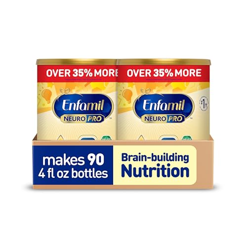 Enfamil NeuroPro Baby Formula, MFGM* 5-Year Benefit, Expert-Recommended Brain-Building Omega-3 DHA, Exclusive Immune Supporting HuMO6 Blend, Infant Formula Powder, Baby Milk, 28.3 Oz (Pack of 2)