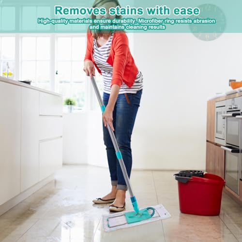 2 Stück Ersatz Wischbezüge für Leifheit Profi XL Micro Duo/Cotton Plus 47x15cm Bodenwischer Ersatzbezug für Leifheit Wischmopp 2-Faser-System Mikrofaser Wischmopp Bezuge für alle Bodenarten