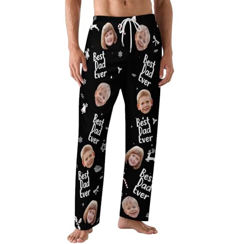 Ktfhvgy Pijamas familiares personalizadas: celebra a los padres y abuelos en el día de la madre y del padre, con estampados faciales únicos, Estilo-09, talla única
