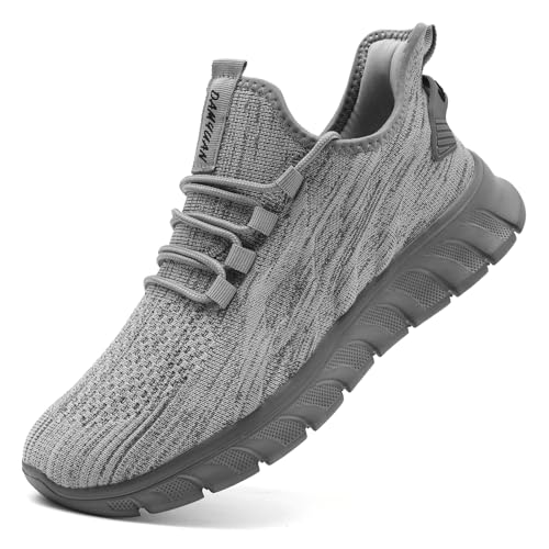 IEBPEH Chaussures de sport pour femme - Chaussures de sport - Chaussures de course - Chaussures de loisirs - Antidérapantes - Respirantes - Légères à enfiler - Chaussures de marche, C gris., 37 EU