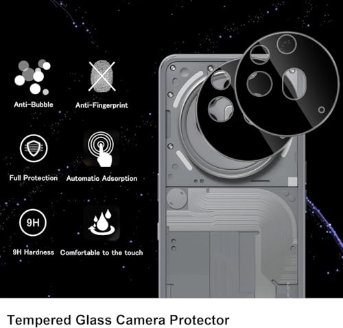 Image of Xmon Back Camera Lens Protector for Nothing Phone 3A Pro (1 Pack) Premium Camera Glass Protector Guard, Anti-Scratch, Ultra-Clear, Easy Installation