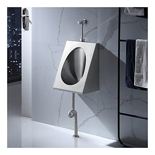 iumLeap Men's Flushing Urinal,Wall Mounted 304 Stainless Steel Toilet,Intelligent Induction Flush Commercial Adult Urinal,Anti-Splash and Anti-Odor Vertical Toilet